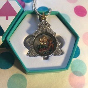 Authentic Origami Owl Christmas Locket Chain Combo